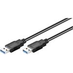 Kabel USB 3.0 propojovací A-A M/M, 0.5m, černý