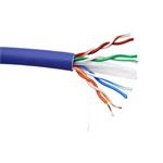 Kabel UTP kulatý, kat. 6a, Eca, LSOH, 100m, drát, LSOH, modrý
