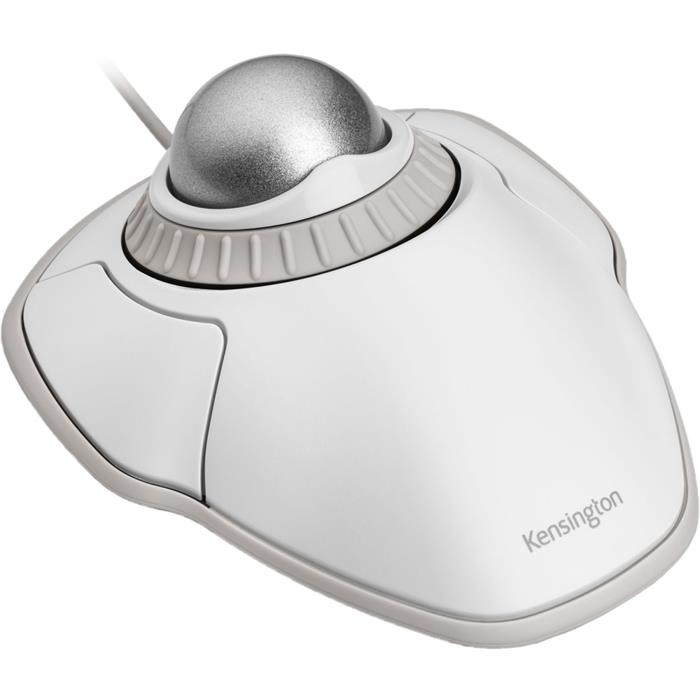 Kensington Orbit, trackball se skrolovacím prstencem, bílý