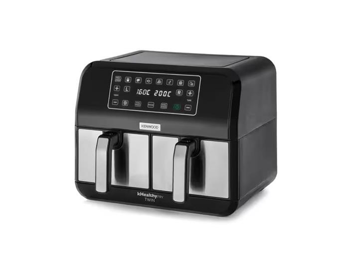 Kenwood kHealthy horkovzdušná fritéza, 1700 W, se dvěma zásuvkami, 4+4 l, 8 programů, černá