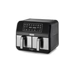 Kenwood kHealthy horkovzdušná fritéza, 1700 W, se dvěma zásuvkami, 4+4 l, 8 programů, černá