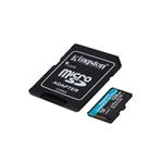 Kingston Canvas Go! Plus 128GB microSDXC karta, UHS-I V30 A2, 170R/100W + adaptér