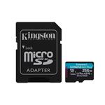 Kingston Canvas Go! Plus 256GB microSDXC karta, UHS-I V30 A2, 170R/100W + adaptér