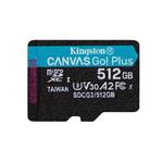 Kingston Canvas Go! Plus 512GB microSDXC karta, UHS-I V30 A2, 170R/100W