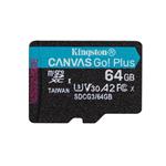 Kingston Canvas Go! Plus 64GB microSDXC karta, UHS-I V30 A2, 170R/100W