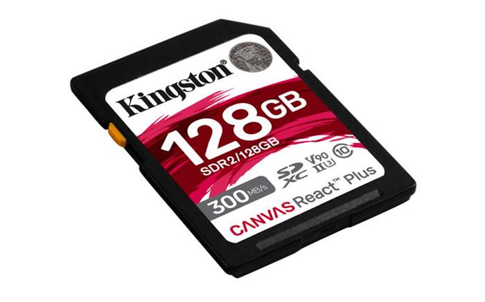 Kingston Canvas React Plus 128GB SDXC karta, UHS-II, 300R/260W U3 V90