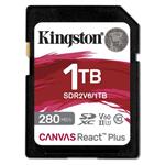 Kingston Canvas React Plus V60 1TB SDXC karta, UHS-II U3 V60, 280R/150W