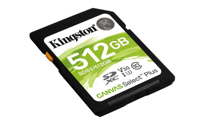 Kingston Canvas Select Plus 512GB SDXC karta, UHS-I U3, 100R/85W