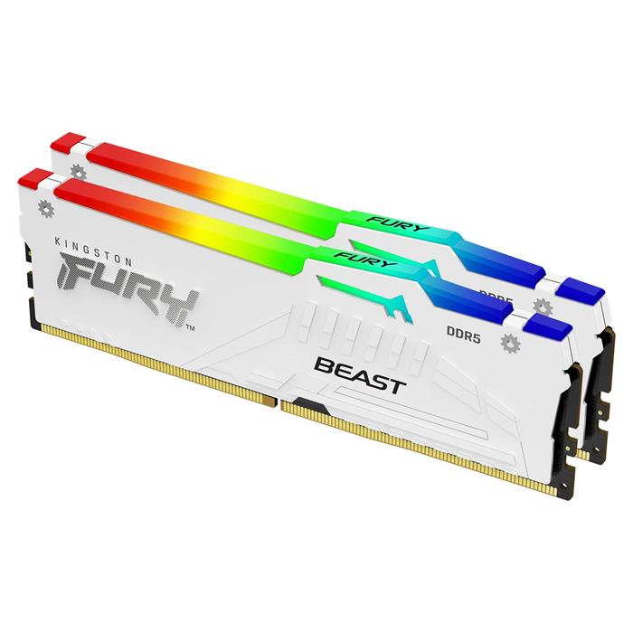 Kingston FURY Beast 2x32GB DDR5 6400MHz CL32 RGB DIMM White