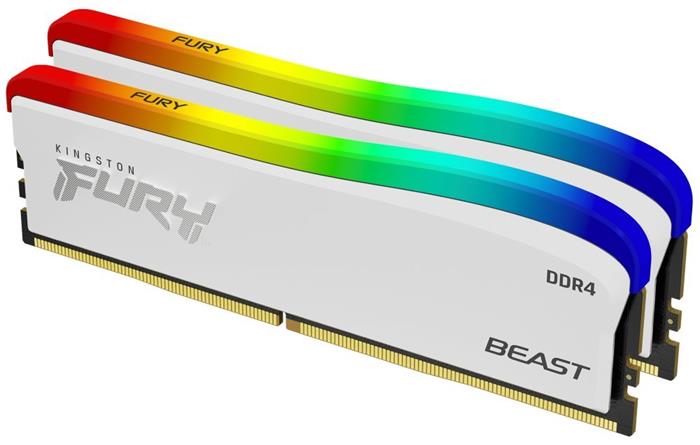 Kingston FURY Beast RGB 2x16GB DDR4 3600MHz CL18 DIMM, bílá
