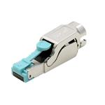 Konektor RJ45 kat. 6a stíněný, na lanko / drát, montáž bez nástrojů