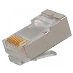 Konektor RJ45 stíněný STP CAT6, drát, AWG24, skládaný, 1ks
