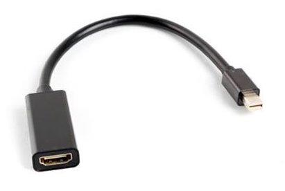 LANBERG adaptér mini DisplayPort 1.2 na HDMI, M/F, kabel 20cm, černý