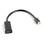 LANBERG adaptér mini DisplayPort 1.2 na HDMI, M/F, kabel 20cm, černý