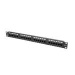 LANBERG PATCH PANEL 24 PORT 1U 19” CAT.5E BLACK  