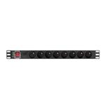 Lanberg POWER DISTRIBUTION UNIT (PDU) 19" LANBERG 1U 16A 2M 8X FRENCH OUTLETS BLACK