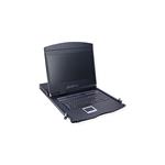 LCD 17'' KVM přepínač (USB Klávesnice a Myš, VGA) 8:1, USB, výsuvný, do 19'' rozvaděče, UK