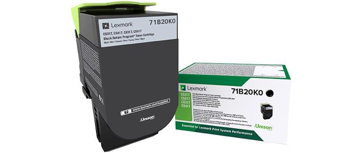 Lexmark 71B20K0, black, 3000str., CS417dn/CS317dn/ CX517dn/CX417de/CS517de/CX317dn