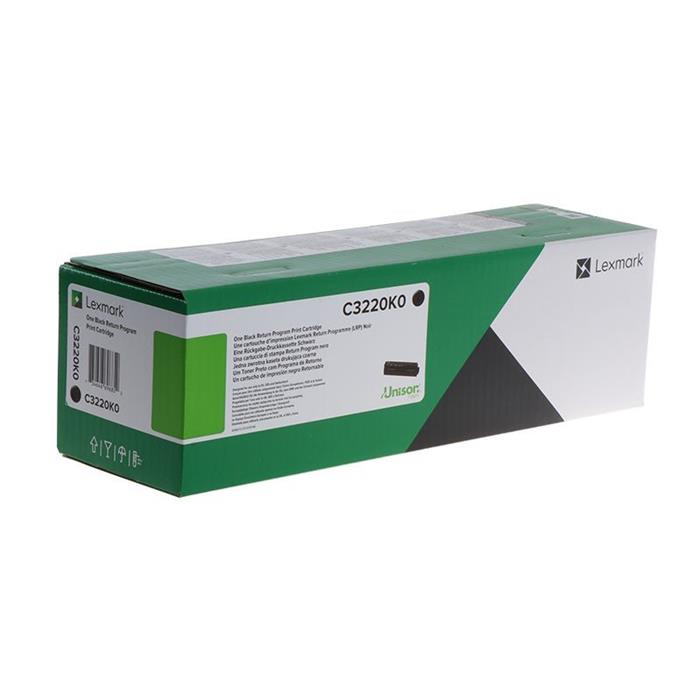 Lexmark originální toner C3220K0, black, 1500str., return