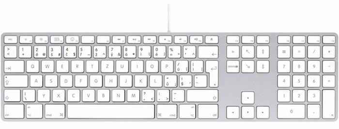 LMP USB klávesnice s numerickou částí pro Mac, hliníková, CZ, silver