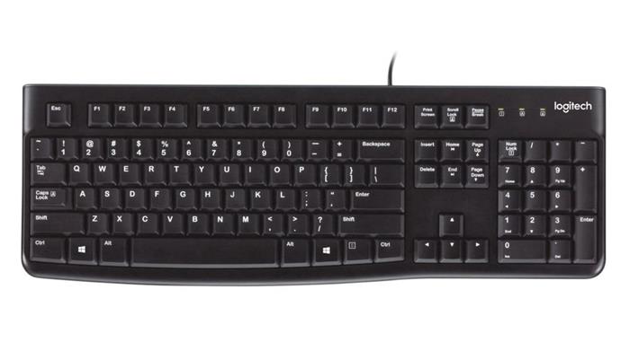 Logitech K120/Drátová USB/US-Layout/Černá