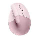 Logitech Lift, vertikální ergonomická myš - růžová