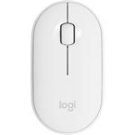 Logitech Pebble M350 bezdrátová myš, 1000dpi, USB + Bluetooth, bílá