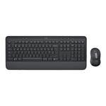 Logitech Wireless MK650 Signature, bezdrátový set klávesnice s myší, USB, Bluetooth, CZ, grafitová