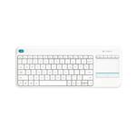 Logitech Wireless Touch Keyboard K400 Plus (CZ) bílá