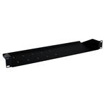 Masterlan police pevná s perforací, 1U, 19", hloubka 150mm, nosnost 15kg, černá