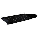 Masterlan police pevná s perforací, 1U, 19", hloubka 250mm, nosnost 25kg, černá