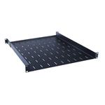 Masterlan police pevná s perforací, 1U, 19", hloubka 550mm, nosnost 40kg, černá