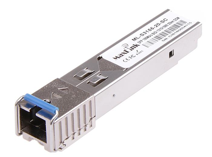 MaxLink 1.25G SFP optický modul, WDM(BiDi), SM, Tx 1310/Rx1550nm, 20km, 1x SC konektor, DDM, Cisco compatible