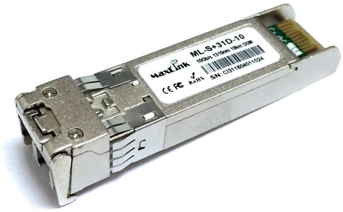 MaxLink 10G SFP+ optický modul, SM, 1310nm, 10km, 2x LC konektor, DDM, Cisco compatible