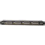 MaxLink Gigabit POE panel 16 portů, 1U pro rack 19", stíněný