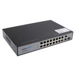 MaxLink PoE switch PSAT-19-16P-250, 18x LAN/16x PoE 250m, 1x SFP, 802.3af/at, 150W, 10/100Mbps