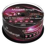 Mediarange CD-R, 700MB, 52x, printable, 50ks, spindl