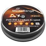 MEDIARANGE DVD+RW 4.7GB, 4x, 10ks, spindle