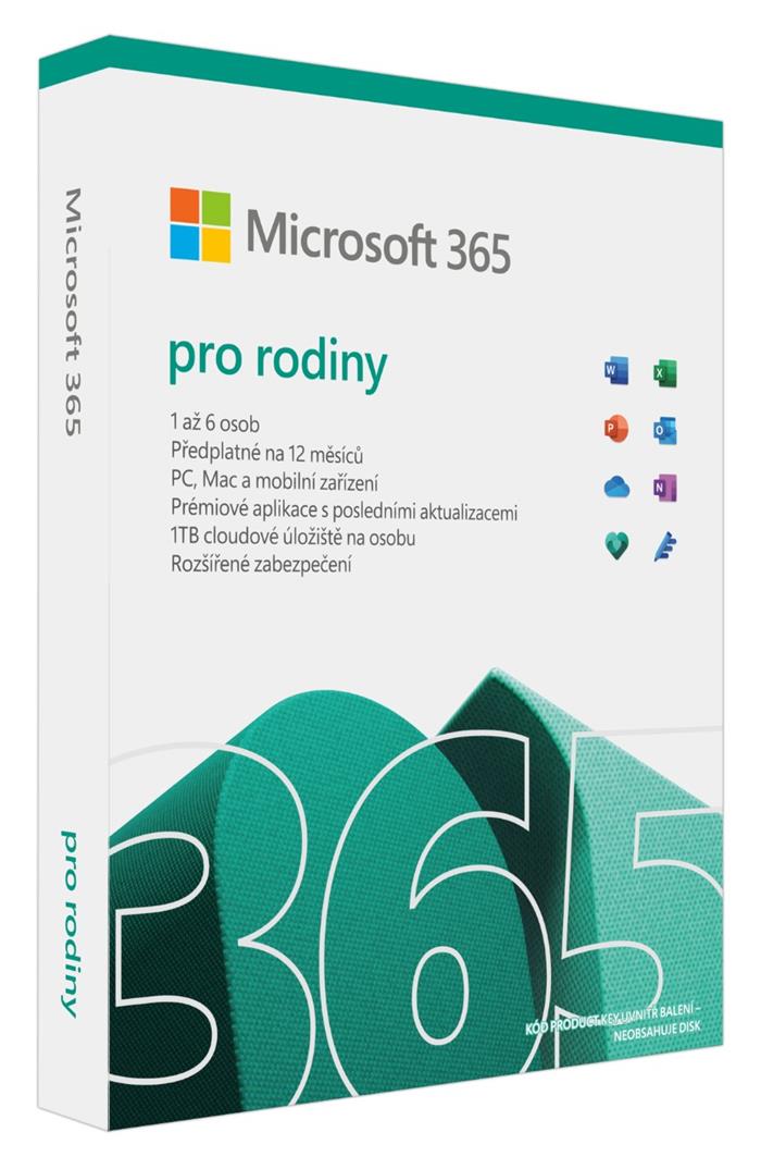 Microsoft 365 pro rodiny CZ - předplatné na 1 rok