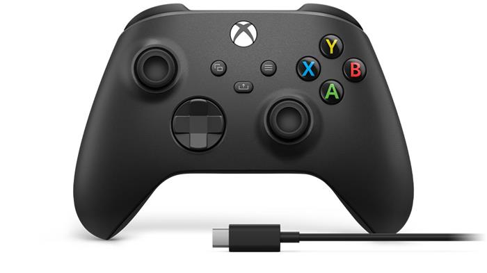 Microsoft Xbox bezdrátový ovladač + kabel pro Windows, černý