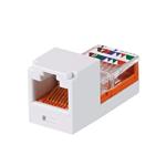 Modul RJ45, Mini-Com Mini-Jack, kat.5e, bílý, nestíněný