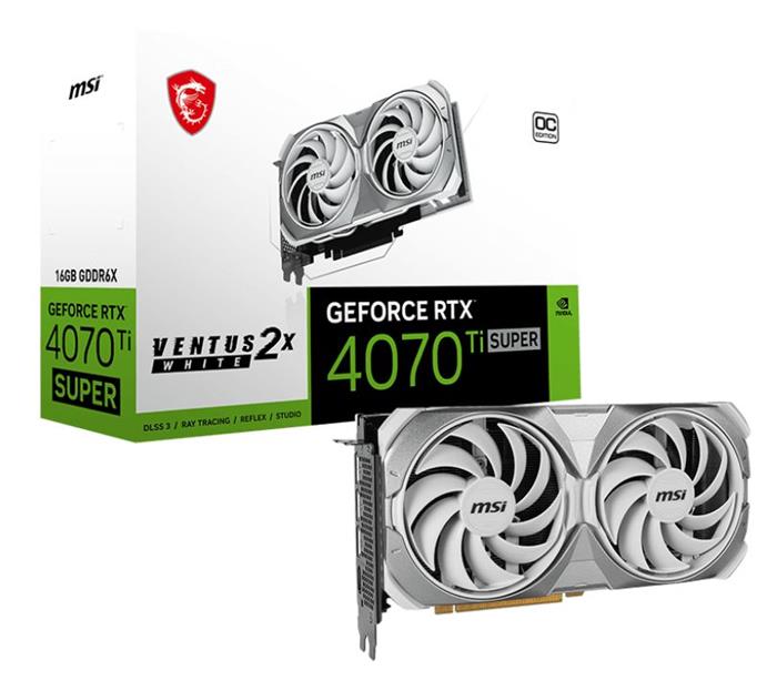 MSI GeForce RTX 4070 Ti SUPER 16G VENTUS 2X WHITE OC