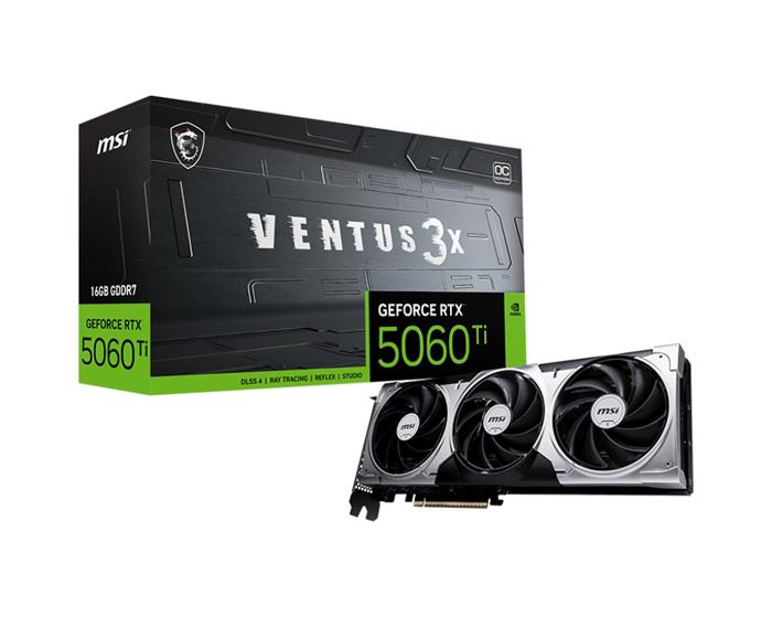 MSI GeForce RTX 5060 Ti 16G VENTUS 3X OC