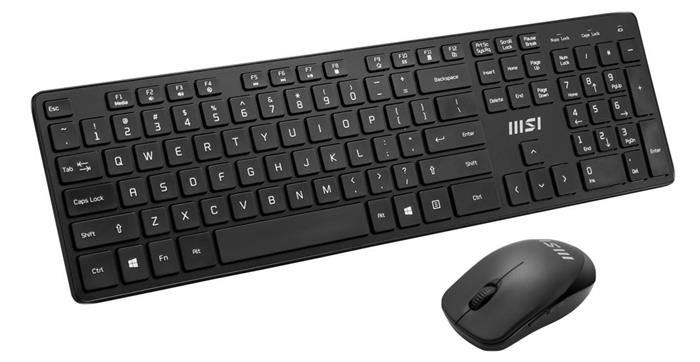 MSI RF1430-CZ , bezdrátový set klávesnice s myší, CZ, černý