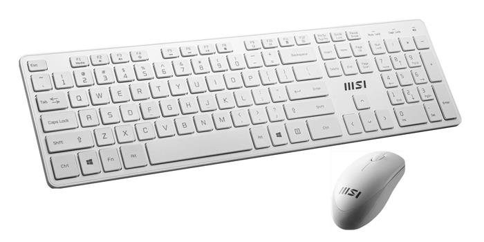 MSI RF1430W-CZ , bezdrátový set klávesnice s myší, CZ, bílý