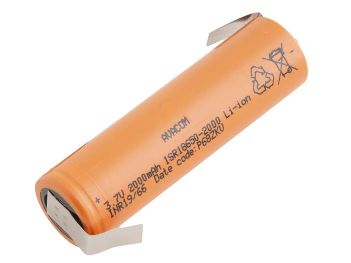Nabíjecí průmyslová baterie 18650 AVACOM 2000mAh 3,7V Li-Ion, vývody Z