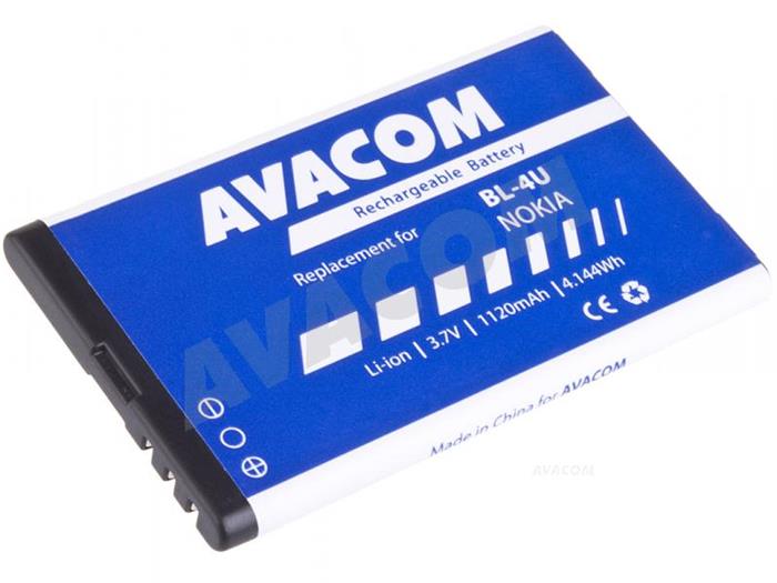 Náhradní baterie AVACOM Baterie do mobilu Nokia 5530, CK300, E66, 5530, E75, 5730, Li-Ion 3,7V 1120mAh (náhrada BL-4U)