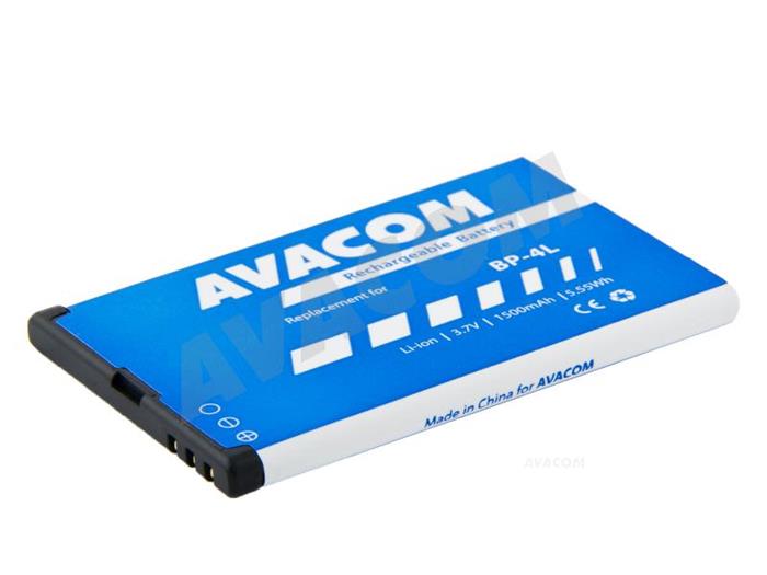 Náhradní baterie AVACOM Baterie do mobilu Nokia E55, E52, E90, Li-Ion 3,7V 1500mAh (náhrada BP-4L)