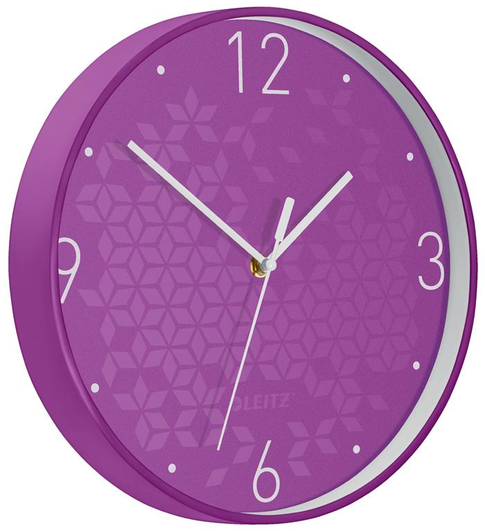 Nástěnné hodiny WOW fialové
