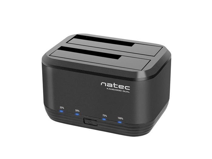 Natec Kangaroo Dual, dokovací stanice pro 2.5"/3.5" HDD, USB 3.0, funkce klonování